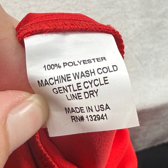 Amanda Uprichard Maxi Dress Ruffle Sleeve Wrap Red Dress Party Cocktail Size P - Picture 9 of 10